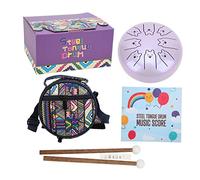 Alloy Steel Tongue Drum 8 Note 5.5in Chakra Ethereal Drum Lavender for Beginners and Professionals with Accurate Pitch Pure Sound