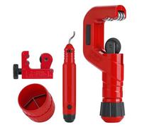 Alloy Steel Tube Cutter Set 6-50mm Diameter Ranges Includes MiniCutter Deburrer for Metal Pipe 2deburrers Heavy Duty Tube Cutter Set with Deburring Tool