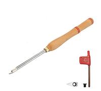 Alloy Steel Wood Turning Tool with Carbide Insert and Wrench Professional Woodworking Comfortable Handle Long Service Life Cutter Tools for DIY Work