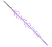 Alloy Sword Model 1/100 Scale Sword with Purple Plastic Figure and Light up Cosplay for Collectors and Decor