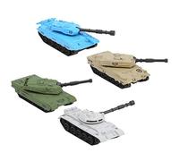 Alloy Tank Model Toy for Kids, 4pcs Decoration Tank Model with Movable Joints, Mini Military Vehicles for Toddlers, Slide Forward