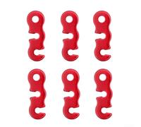 Alloy Tent Rope Buckle 3-Hole for Quick Adjust Cam Lock Alloy(Red)