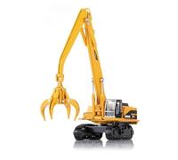 Alloy Truck Model, Diecast Material Handling Vehicle, Telescopic Arm, Rotatable Cab, Hydraulic Gripper, Engineering Truck for Train Railway Layout Decoration