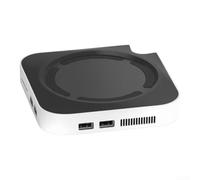 Alloy USB for C Hub Enclosure for Mac for mini for m6 10Gbps Data | Robust alloy construction, heat dissipation, sleek silver look, portable design, enhances workspace productivity