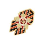 Alloy War Memorial Brooch Collar Pin with Symbolic Ribbon Detail Quick Fasten Clasp for Collectors and Educators Easy Clip Badge Pin