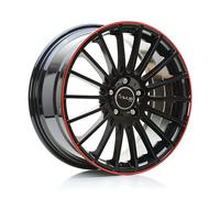 ALLOY WHEEL AVUS AC-M03 FOR AUDI S5 8X19 5X112 BLACK RED LINE JTK