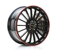 ALLOY WHEEL AVUS AC-M03 FOR AUDI S5 8X19 5X112 BLACK RED LINE JTK