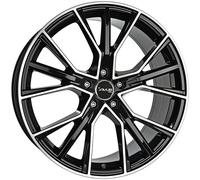ALLOY WHEEL AVUS AF18 FOR AUDI A4 AVANT 8.5X19 5X112 BLACK POLISHED ZL7