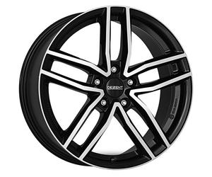 ALLOY WHEEL DEZENT TR DARK 7X17 5X100 BLACK/POLISHED J4E