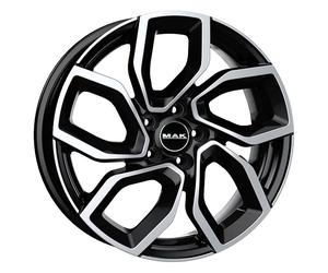 ALLOY WHEEL MAK APOLLO FOR ROVER 200 - 25 6X15 4X100 BLACK MIRROR G19