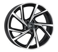 ALLOY WHEEL MAK KASSEL FOR VOLKSWAGEN EOS 7.5X17 5X112 BLACK MIRROR EIN