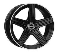 ALLOY WHEEL MAK LEWIS 10X21 5X112 GLOSS BLACK MIRROR RING 95Z