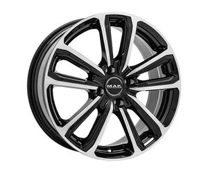 ALLOY WHEEL MAK MAGMA FOR MAZDA DEMIO 6X15 4X100 BLACK MIRROR NTI