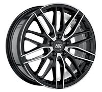 ALLOY WHEEL MSW MSW 72 FOR AUDI S3 7X17 5X100 GLOSS BLACK FULL POLISHED K2K