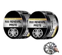 Alloy Wheel Repair Kit, 80g Rim Renewal Paste Wheel Care & Restoration Paste, Wheels Restoration Polish Buffs, Car Scratch Remover, Vehicle Rim Hubcap Scratch Repair Polish for Auto Daily Care (2PC)