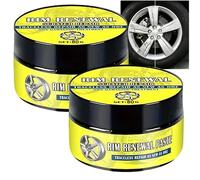Alloy Wheel Repair Kit & Rim Renewal Paste, Car Wheel Scratch Repair Polish for Alloy, Chrome & Painted Rims, Restores High-Gloss, Removes Scratches, Scuffs, Curb Rash Repair with Sponge (2pcs)