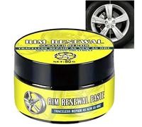 Alloy Wheel Repair Kit & Rim Renewal Paste, Car Wheel Scratch Repair Polish for Alloy, Chrome & Painted Rims, Restores High-Gloss, Removes Scratches, Scuffs, Curb Rash Repair with Sponge (1pcs)