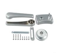 Alloy Yacht RV Bathroom Door Lock Handle Yacht RV Bathroom Door Lock Set Toilet Latch Handle Knob Locks Interior Privacy Chrome Alloy 140x85mm for Boats Caravans Easy Install