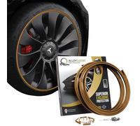 AlloyGator Bronze Alloy Wheel Protectors to Avoid Kerb Scratches & Scuffs - Fits Up to 24" x 4 Wheels | Fits All Cars | Adhesive Free Car Exterior Accessory | 15 Colour Options
