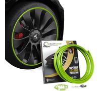 AlloyGator Green Alloy Wheel Protectors to Avoid Kerb Scratches & Scuffs - Fits Up to 24" x 4 Wheels | Fits All Cars | Adhesive Free Car Exterior Accessory | 15 Colour Options