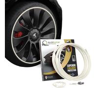 AlloyGator White Alloy Wheel Protectors to Avoid Kerb Scratches & Scuffs - Fits Up to 24" x 4 Wheels | Fits All Cars | Adhesive Free Car Exterior Accessory | 15 Colour Options