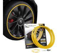 AlloyGator Yellow Alloy Wheel Protectors to Avoid Kerb Scratches & Scuffs - Fits Up to 24" x 4 Wheels | Fits All Cars | Adhesive Free Car Exterior Accessory | 15 Colour Options