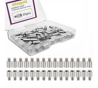 ALLOYGOLD 30 Pieces 13 x 5 mm Stainless Steel Scrapbook Extension Screws Album Extender Post Replacements for Post-Bound Refillable Photo Album