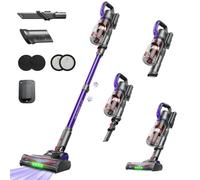 AlloyMove Cordless Vacuum Cleaner, 45Kpa/60Mins/450W Stick Vacuum Cleaners for Home, Anti-Tangle Vacuum Cleaner with Detachable Battery&Self-Standing, Lightweight Vacuum for Floor Carpet Pet Hair A03