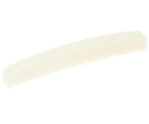 Allparts® BN-0206-000 Radised Slotted Bone Nut for Fender Style Guitars Bone Nut with Curved Underside Notched 1 Piece