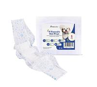 AllPetSolutions Disposable Male Dog Nappies - Easy to Wear & Soft Pet Diapers for Dogs in Heat, Incontinence - Super Absorbent, No Leaks - Pet Supplies for Travel - 12-Pack, Size: 2-4kg Pets, S