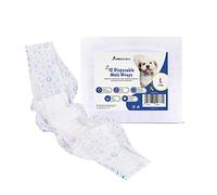 AllPetSolutions Disposable Male Dog Nappies - Easy to Wear & Soft Pet Diapers for Dogs in Heat, Incontinence - Super Absorbent, No Leaks - Pet Supplies for Travel - 12-Pack, Size: 8-16kg Pets, L