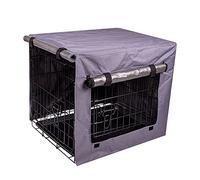 allpetsolutions Dog Crate Cover Quiet Time Pet Cage Cover | Durable Windproof Waterproof Pet Kennel Cover L - Fits Most 42 inch Dog Crates