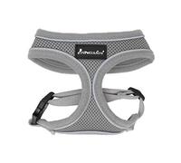 AllPetSolutions Dog Harness - Cool Pet Vest with Back D-Ring for Dog Lead Clips - Mesh Fabric Puppy Harness with Soft Padding - Training Stuff and Supplies for Small, Medium, Large Dogs - L, Grey