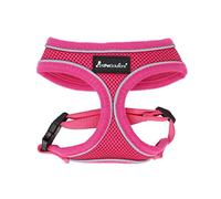 AllPetSolutions Dog Puppy Harness Soft Adjustable Reflective Comfortable Vest (M, Pink)