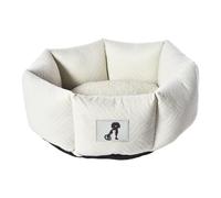 allpetsolutions Luna Range Dog Bed - Warm, Fleece-Lined Machine Washable Dog Bed with Raised Rim - Calming Pet Sofa & Home Lounger with Extra Soft Cushion, Small - Cream