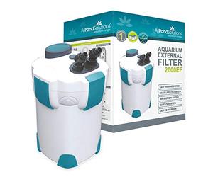 allpondsolutions 2000EF Aquarium External Fish Tank Water Filter for Coldwater, Tropical or Marine Aquariums, for Tanks Up to 1000 Litres - Includes Filter Media, hose and Spray Bar - Full Kit.