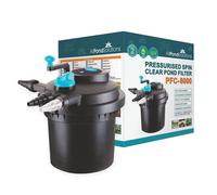 AllPondSolutions Pressurised Koi Fish Pond Filter with UV Steriliser Light All in one - Ponds Up to 8000 litres - PFC-8000