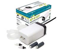 AllPondSolutions Aquarium Air Pump For Coldwater or Tropical Fish Tanks 90 to 700 Litres - 1-4 Outlets - Ultra Quiet Oxygen Pump - Includes Airline Non-Return Valves and Air Stones - Complete Kit