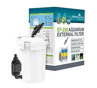 allpondsolutions EF-250 Aquarium External Fish Tank Water Filter for Coldwater, or Tropical Aquariums, for Tanks Up to 250 Litres - Includes Filter Media, hose and Spray Bar - Full Kit.