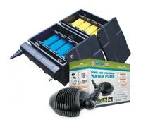 allpondsolutions Koi Fish Pond Filter Box System - Kit Inlcudes 36w UV Sterliser and 10000L/H Pond Pump - For Ponds up to 12000 litres.
