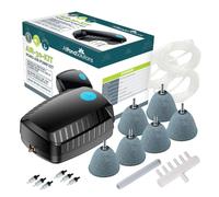 AllPondSolutions Outdoor Koi Fish Pond Air Pump Kit Air Stones Included, Air Hose, Return Valve 30 Litre/Minute Flow Rate