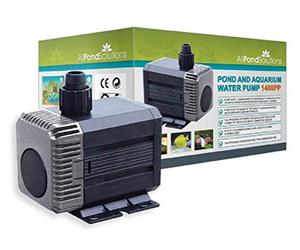 AllPondSolutions Pond Pump 1400 L/H, Fully Submersible - Garden Fish Waterfall Pump 2-4mm Solids Handling.