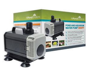 AllPondSolutions Pond Pump 3000 L/H, Fully Submersible - Garden Fish Waterfall Pump 2-4mm Solids Handling.