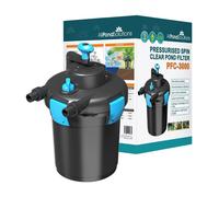 AllPondSolutions Pressurised Koi Fish Pond Filter with UV Steriliser - 2-in-1 Biological & Mechanical UV Pond Filter System - Easy to Clean & Maintain - for Outdoor Ponds Up to 3000 litres - PFC-3000