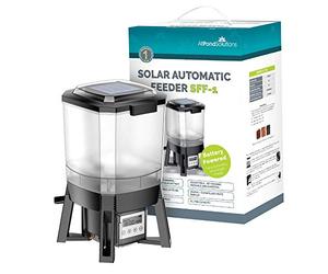 AllPondSolutions Solar Powered Automatic Digital Timer Koi Pond Fish Food Feeder SFF-1