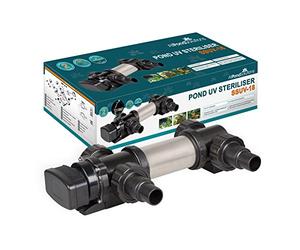 allpondsolutions Stainless Steel Aquarium & Pond 18w UV Light Steriliser | SSUV-18 Pond & Fish Tank Clarifier - Helps Remove Algae and Greenwater