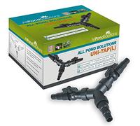 allpondsolutions Uni Tap 3 Way Y Distributor Pond Hose Pipework Adaptor Connector Shut Off Fits 20/25 / 32 / 38mm pipe (Large (25/32/38mm))