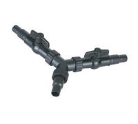 allpondsolutions Uni Tap 3 Way Y Distributor Pond Hose Pipework Adaptor Connector Shut Off Fits Small 20-25mm Flex Hose Pipe