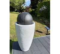 AllPondSolutions Vase Globe Water Feature with LED Lights - Solar Panel 65x31x31