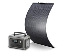 ALLPOWERS Portable Power Station R600 with 100W Flexible Solar Panel, 299Wh LiFeP04 Battery/ 1 Hour Fast Charging, Up To 600W Output, Solar Generator for Outdoor Camping RVs